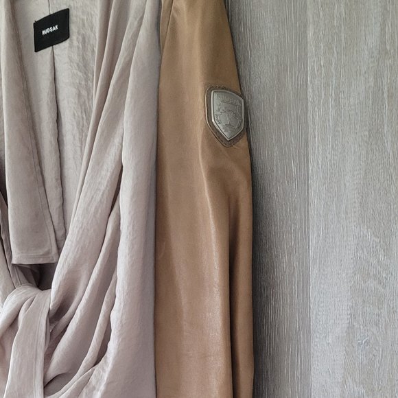 RUDSAK, one of a kind leather jacket, size M, coffe blend collors - Picture 4 of 15